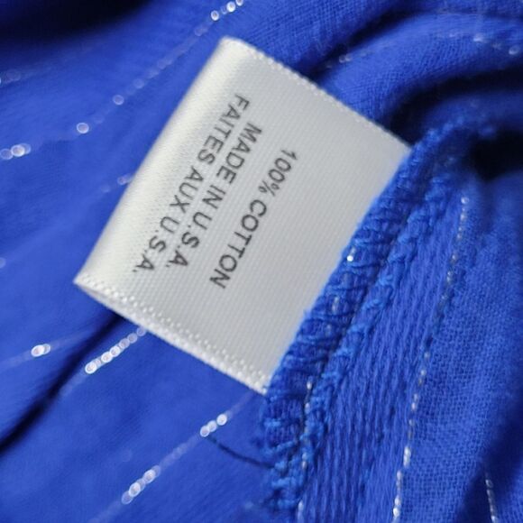 $370 NEW MISA LOS ANGELES BLUE SILVER MINI LILIAN DRESS STRETCH WAIST LARGE NWT - Picture 9 of 10